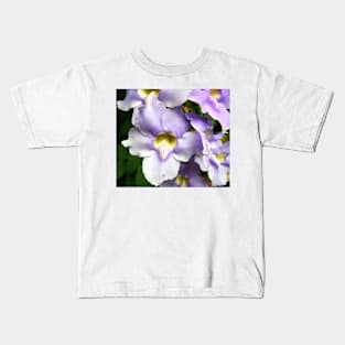 Purple and Yellow Flower Blooms Kids T-Shirt